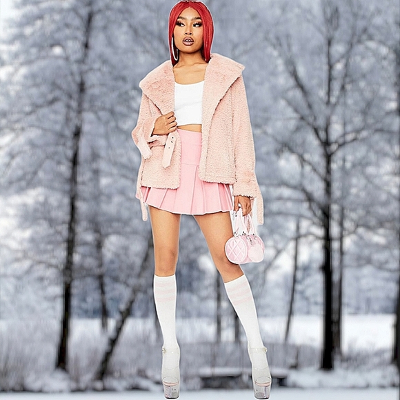 Blush Sherpa Coat - Picture 7 of 9